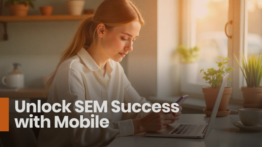 Employee is unlocking SEM Succes for the client through Mobile